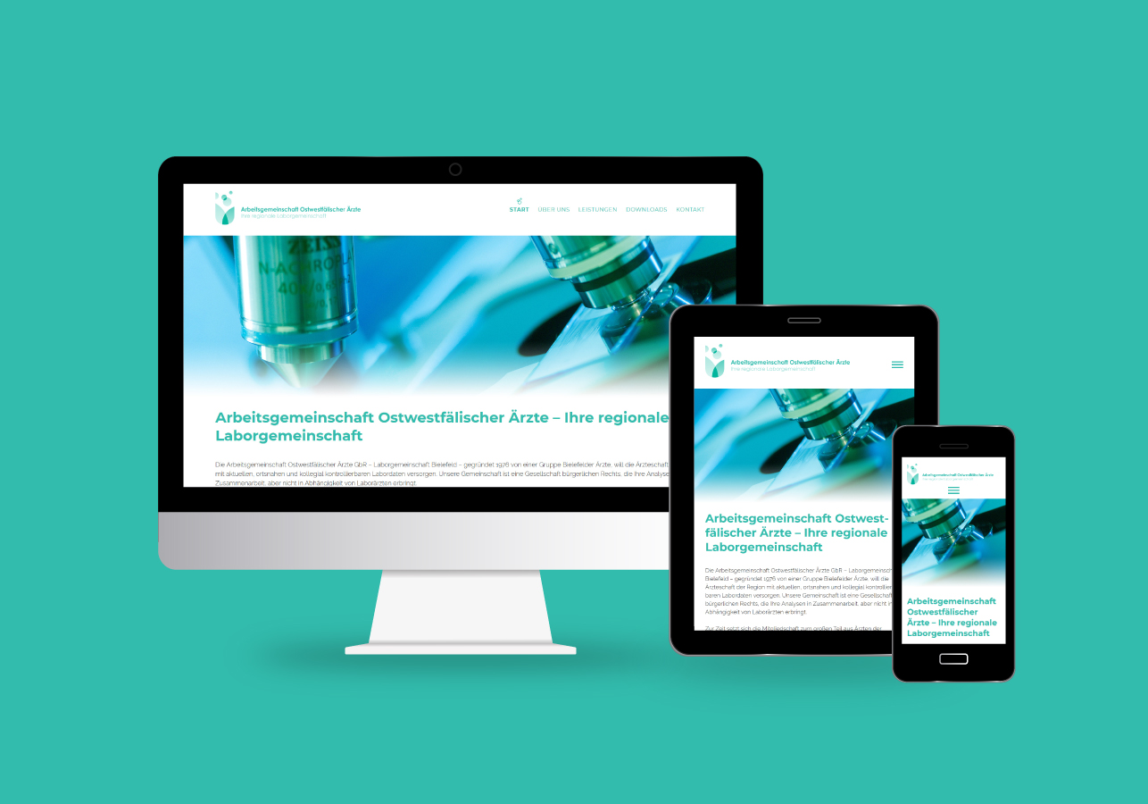 <h3>Kunde: Laborgemeinschaft Bielefeld</h3><p>Projektumfang: Webdesign und Webentwicklung<br><i>Zur Kundenwebsite: <a href="https://www.laborgemeinschaft-bielefeld.de/" target=_blank>www.laborgemeinschaft-bielefeld.de</a></i></p>