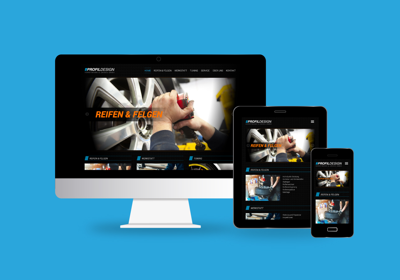 <h3>Kunde: Horstmann & Zwaka GmbH</h3><p>Projektumfang: Webdesign und Webentwicklung<br><i>Zur Kundenwebsite: <a href="https://www.profildesign.net/" target=_blank>www.profildesign.net</a></i></p>